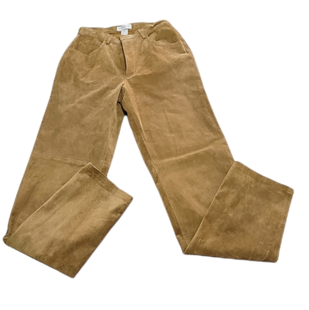 Hugo Buscati Collection Beige Leather Pants Size Women’s 10‎